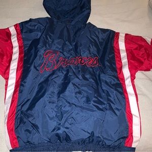 Vintage XL Starter Braves Jacket Wind Breaker